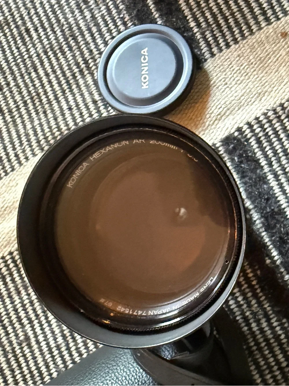 Minolta Konica Hexanon 200mm 3.5 lens with case